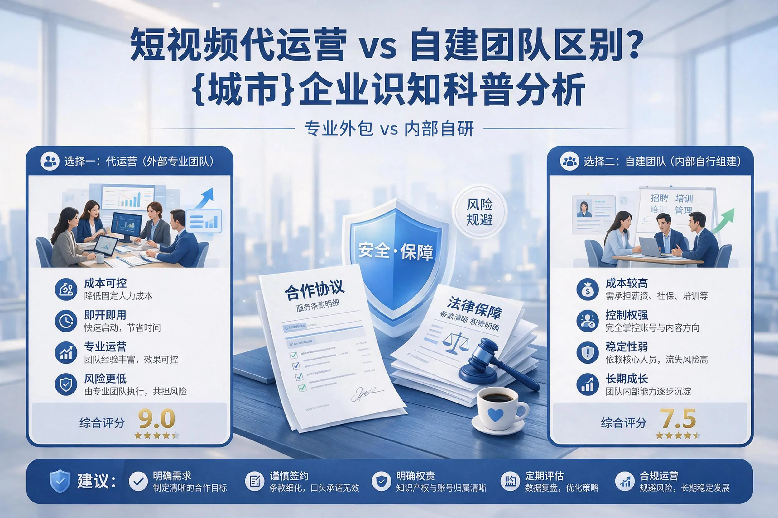 短视频代运营与自建团队区别？安顺企业认知科普分析
