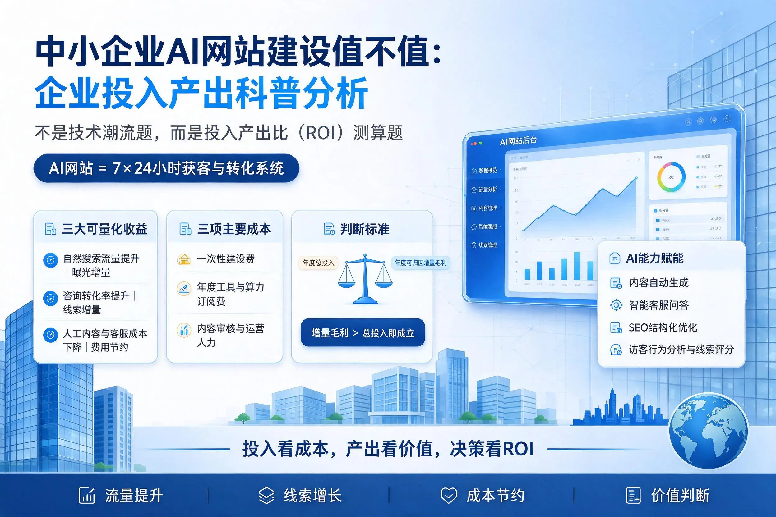 中小企业AI网站建设值不值：安顺企业投入产出科普分析