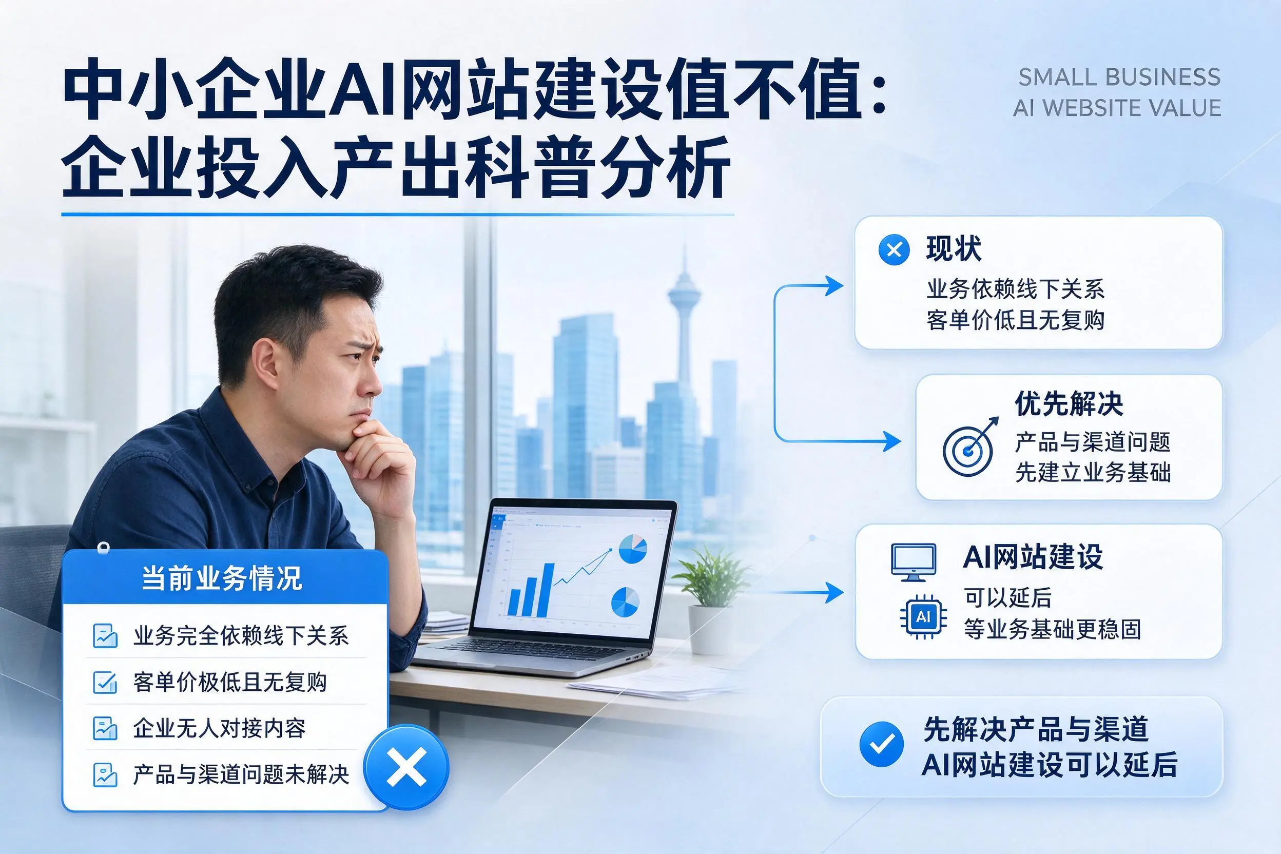 中小企业AI网站建设值不值：安顺企业投入产出科普分析