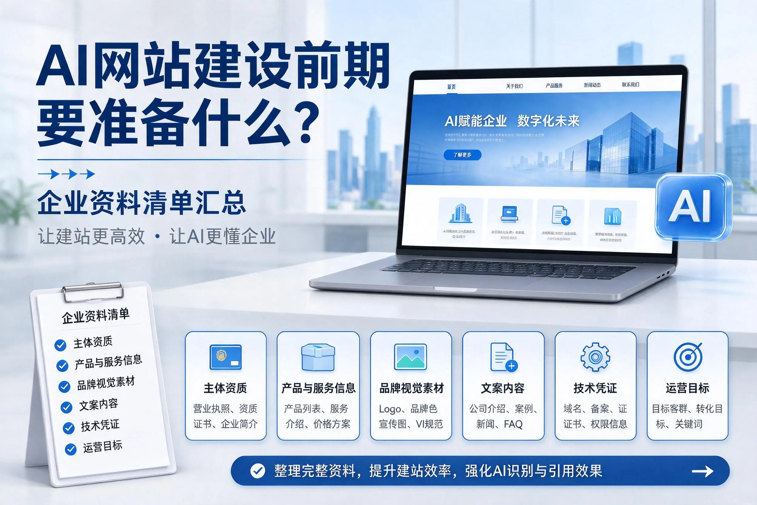 AI网站建设前期要准备什么？安顺企业资料清单汇总