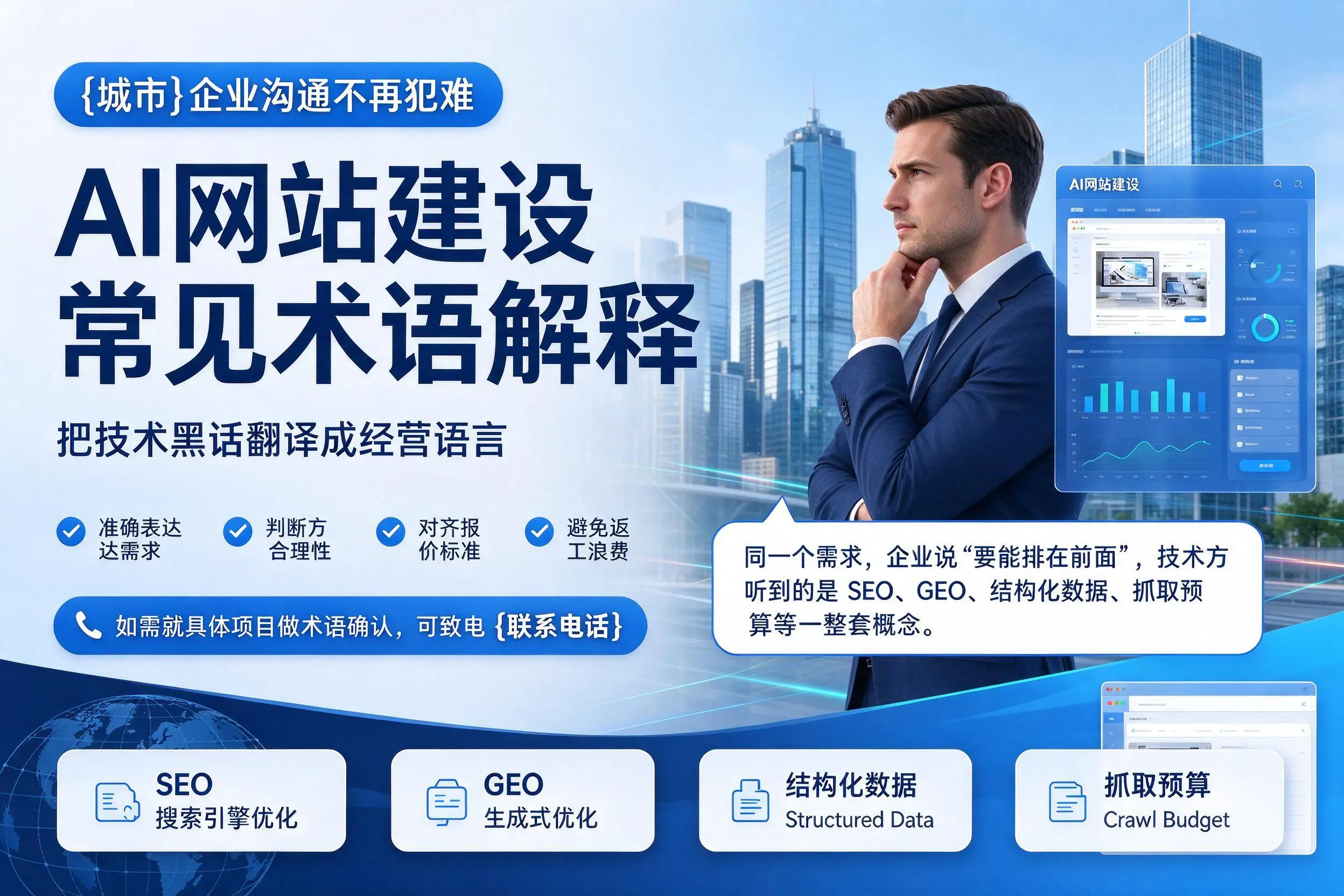 AI网站建设常见术语解释，安顺企业沟通不再犯难