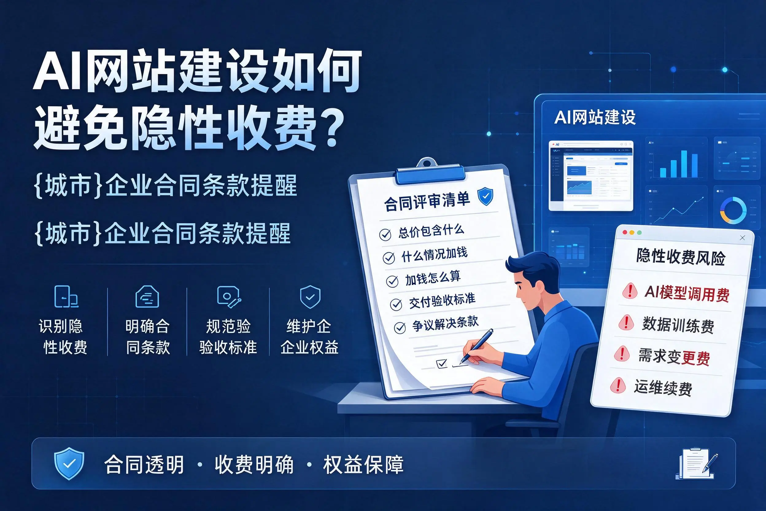 AI网站建设如何避免隐性收费？安顺企业合同条款提醒