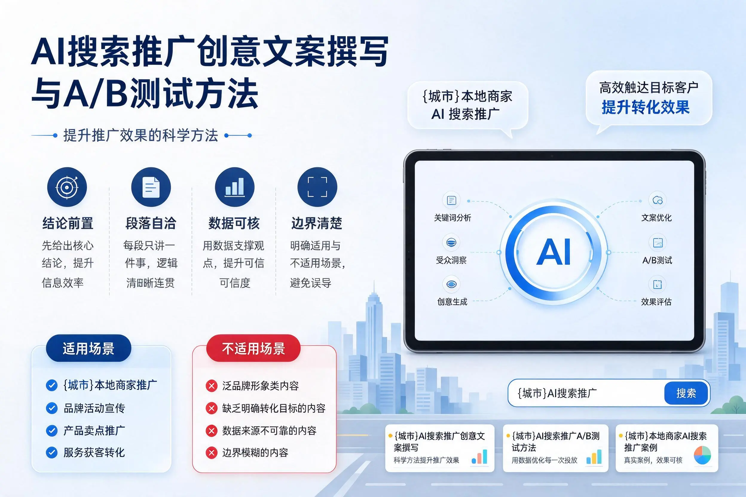 安顺AI搜索推广创意文案撰写与A/B测试方法